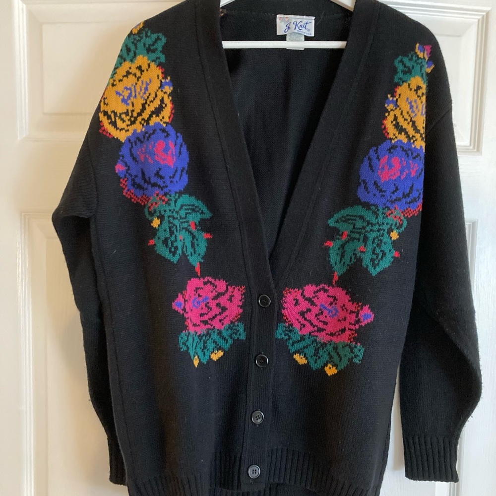 Vintage Floral Cardigan - Made in the USA